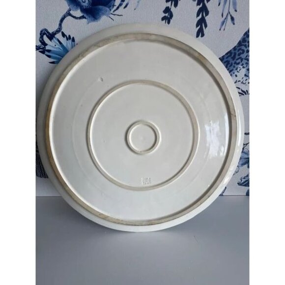 Embossed Cake Plate with Cottage Scene - Made in Czechoslovakia - Picture 2 of 5